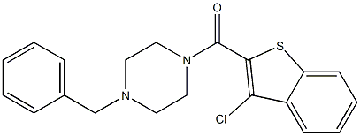 (4-benzylpiperazin-1-yl)-(3-chloro-1-benzothiophen-2-yl)methanone Struktur