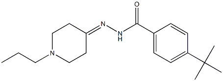 4-tert-butyl-N-[(1-propylpiperidin-4-ylidene)amino]benzamide Struktur