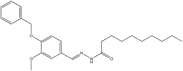 N-[(E)-(3-methoxy-4-phenylmethoxyphenyl)methylideneamino]decanamide Struktur