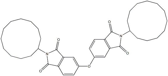 2-cyclododecyl-5-(2-cyclododecyl-1,3-dioxoisoindol-5-yl)oxyisoindole-1,3-dione Struktur