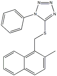 5-[(2-methylnaphthalen-1-yl)methylsulfanyl]-1-phenyltetrazole Struktur