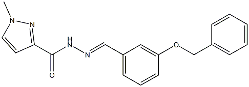 1-methyl-N-[(E)-(3-phenylmethoxyphenyl)methylideneamino]pyrazole-3-carboxamide Struktur