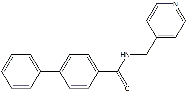 4-phenyl-N-(pyridin-4-ylmethyl)benzamide Struktur