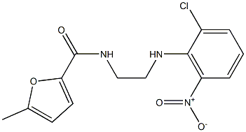 N-[2-(2-chloro-6-nitroanilino)ethyl]-5-methylfuran-2-carboxamide Struktur