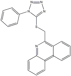 6-[(1-phenyltetrazol-5-yl)sulfanylmethyl]phenanthridine Struktur