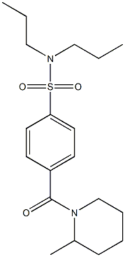 4-(2-methylpiperidine-1-carbonyl)-N,N-dipropylbenzenesulfonamide Struktur