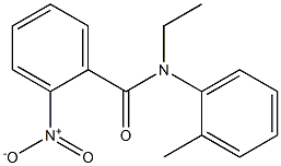 N-ethyl-N-(2-methylphenyl)-2-nitrobenzamide Struktur