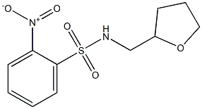 2-nitro-N-(oxolan-2-ylmethyl)benzenesulfonamide Struktur