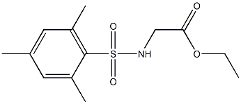 ethyl 2-[(2,4,6-trimethylphenyl)sulfonylamino]acetate Struktur