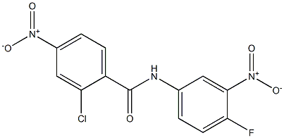 2-chloro-N-(4-fluoro-3-nitrophenyl)-4-nitrobenzamide Struktur