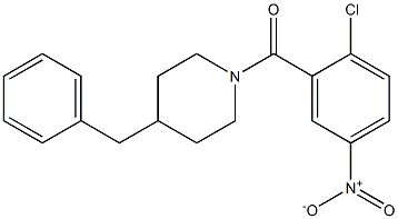 (4-benzylpiperidin-1-yl)-(2-chloro-5-nitrophenyl)methanone Struktur