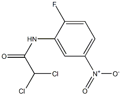 2,2-dichloro-N-(2-fluoro-5-nitrophenyl)acetamide Struktur