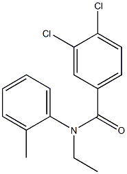 3,4-dichloro-N-ethyl-N-(2-methylphenyl)benzamide Struktur