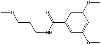 3,5-dimethoxy-N-(3-methoxypropyl)benzamide Struktur