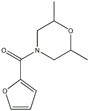 (2,6-dimethylmorpholin-4-yl)-(furan-2-yl)methanone Struktur