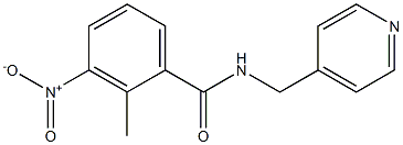 2-methyl-3-nitro-N-(pyridin-4-ylmethyl)benzamide Struktur