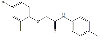 2-(4-chloro-2-methylphenoxy)-N-(4-iodophenyl)acetamide Struktur