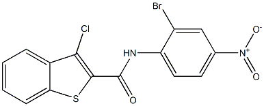 N-(2-bromo-4-nitrophenyl)-3-chloro-1-benzothiophene-2-carboxamide Struktur