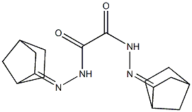 N,N'-bis[(E)-3-bicyclo[2.2.1]heptanylideneamino]oxamide Struktur