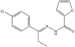 N-[(E)-1-(4-chlorophenyl)propylideneamino]furan-2-carboxamide Struktur