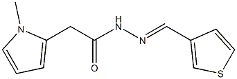 2-(1-methylpyrrol-2-yl)-N-[(E)-thiophen-3-ylmethylideneamino]acetamide Struktur