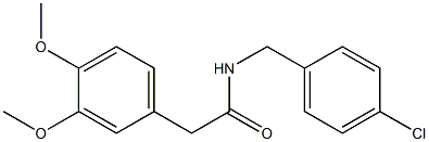 N-[(4-chlorophenyl)methyl]-2-(3,4-dimethoxyphenyl)acetamide Struktur