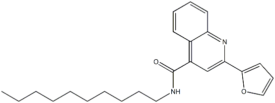 N-decyl-2-(furan-2-yl)quinoline-4-carboxamide Struktur