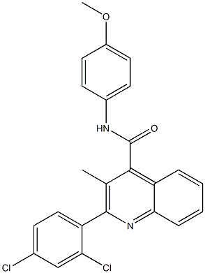 2-(2,4-dichlorophenyl)-N-(4-methoxyphenyl)-3-methylquinoline-4-carboxamide Struktur