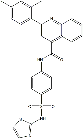 2-(2,4-dimethylphenyl)-N-[4-(1,3-thiazol-2-ylsulfamoyl)phenyl]quinoline-4-carboxamide Struktur