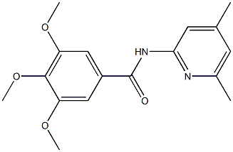 N-(4,6-dimethylpyridin-2-yl)-3,4,5-trimethoxybenzamide Struktur