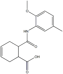 6-[(2-methoxy-5-methylphenyl)carbamoyl]cyclohex-3-ene-1-carboxylic acid Struktur