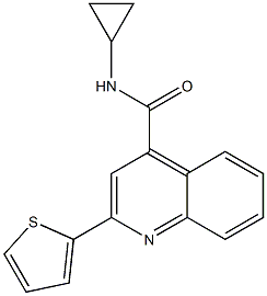 N-cyclopropyl-2-thiophen-2-ylquinoline-4-carboxamide Struktur