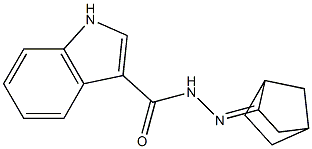 N-[(Z)-3-bicyclo[2.2.1]heptanylideneamino]-1H-indole-3-carboxamide Struktur