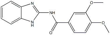 N-(1H-benzimidazol-2-yl)-3,4-dimethoxybenzamide Struktur