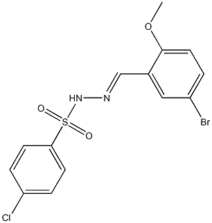 N-[(E)-(5-bromo-2-methoxyphenyl)methylideneamino]-4-chlorobenzenesulfonamide Struktur