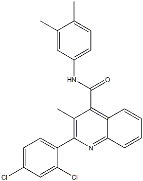 2-(2,4-dichlorophenyl)-N-(3,4-dimethylphenyl)-3-methylquinoline-4-carboxamide Struktur