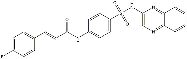 (E)-3-(4-fluorophenyl)-N-[4-(quinoxalin-2-ylsulfamoyl)phenyl]prop-2-enamide Struktur