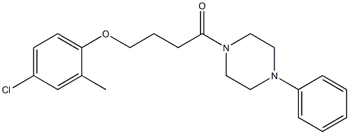 4-(4-chloro-2-methylphenoxy)-1-(4-phenylpiperazin-1-yl)butan-1-one Struktur