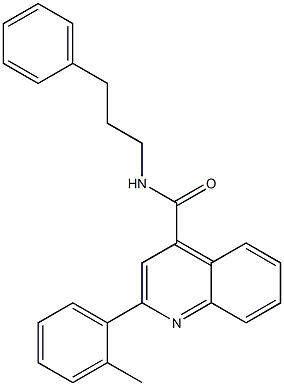 2-(2-methylphenyl)-N-(3-phenylpropyl)quinoline-4-carboxamide Struktur