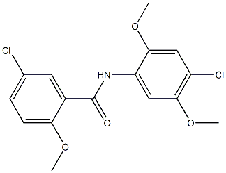 5-chloro-N-(4-chloro-2,5-dimethoxyphenyl)-2-methoxybenzamide Struktur