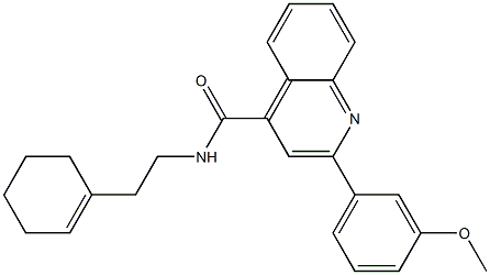 N-[2-(cyclohexen-1-yl)ethyl]-2-(3-methoxyphenyl)quinoline-4-carboxamide Struktur