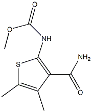 methyl N-(3-carbamoyl-4,5-dimethylthiophen-2-yl)carbamate Struktur