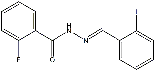 2-fluoro-N-[(E)-(2-iodophenyl)methylideneamino]benzamide Struktur