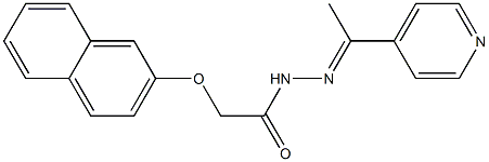 2-naphthalen-2-yloxy-N-[(E)-1-pyridin-4-ylethylideneamino]acetamide Struktur