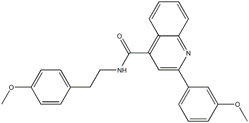 2-(3-methoxyphenyl)-N-[2-(4-methoxyphenyl)ethyl]quinoline-4-carboxamide Struktur