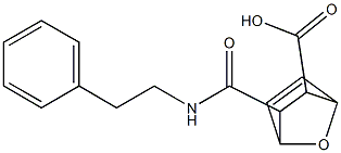 2-(2-phenylethylcarbamoyl)-7-oxabicyclo[2.2.1]hept-5-ene-3-carboxylic acid Struktur