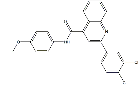 2-(3,4-dichlorophenyl)-N-(4-ethoxyphenyl)quinoline-4-carboxamide Struktur