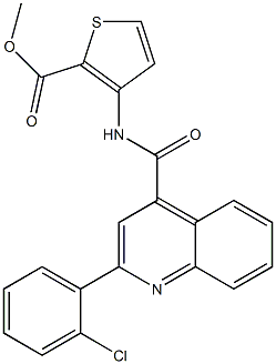 methyl 3-[[2-(2-chlorophenyl)quinoline-4-carbonyl]amino]thiophene-2-carboxylate Struktur