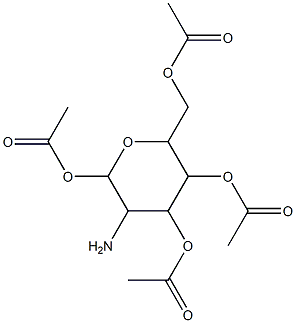 (3,4,6-triacetyloxy-5-aminooxan-2-yl)methyl acetate Struktur