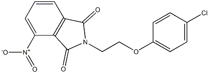 2-[2-(4-chlorophenoxy)ethyl]-4-nitroisoindole-1,3-dione Struktur